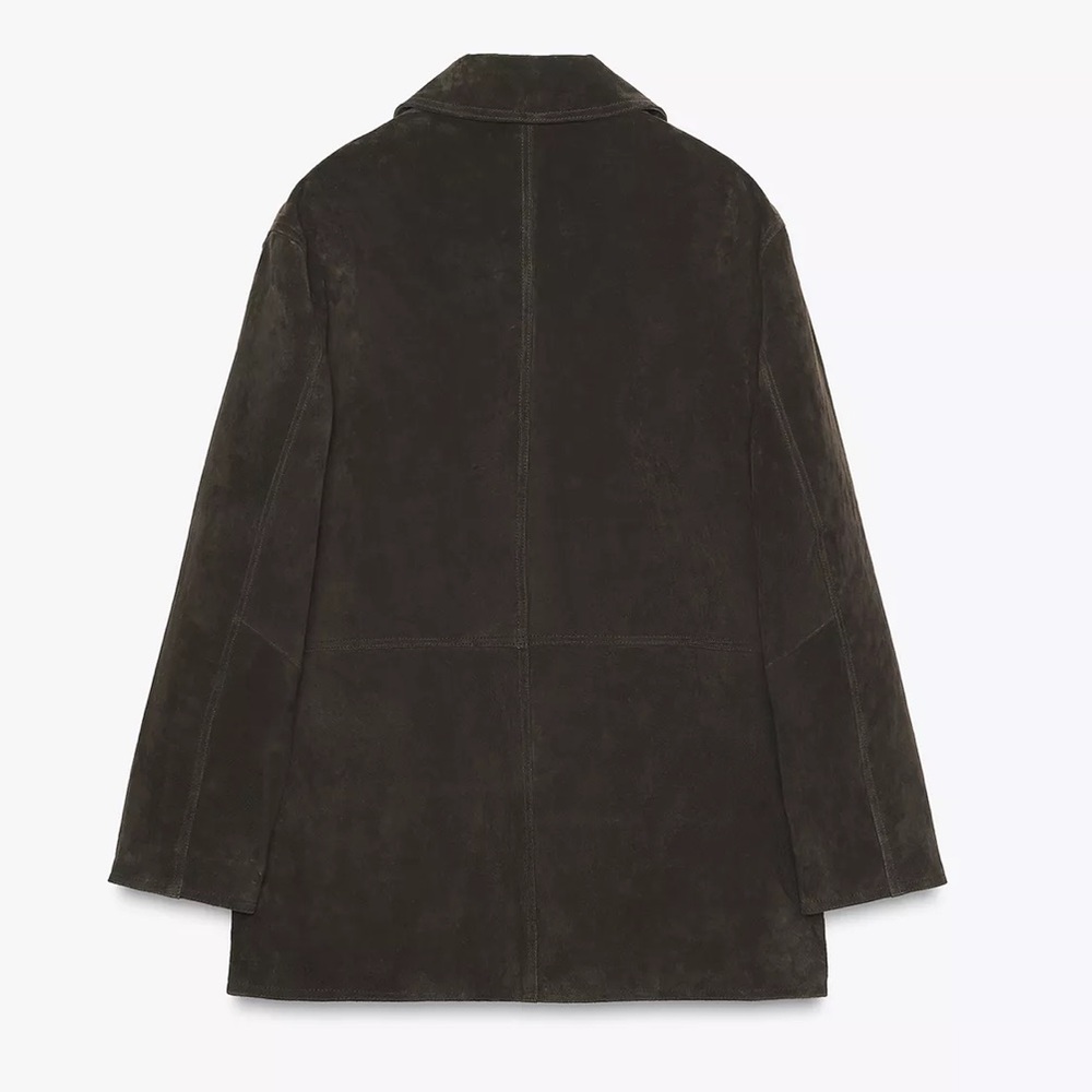 ZARA 100% SUEDE LEATHER JACKET NWT - Picture 14 of 16